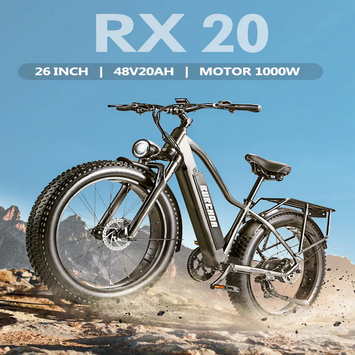 Vélo Électrique Tout-Terrain BRUCHDA RX20 – 48V – 1000W – 85Nm – 18Ah – 45km/h – 90 km d’Autonomie