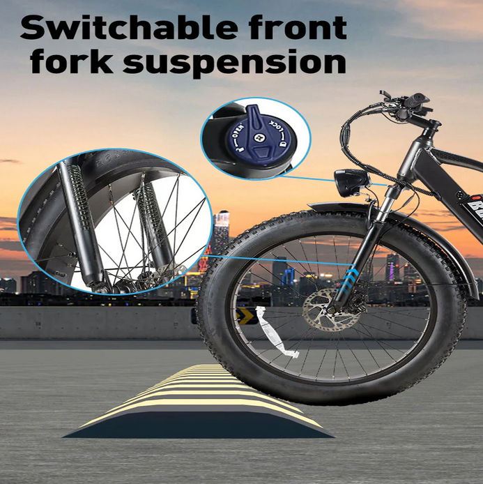 Vélo Électrique Tout-Terrain BRUCHDA RX20 – 48V – 1000W – 85Nm – 18Ah – 45km/h – 90 km d’Autonomie