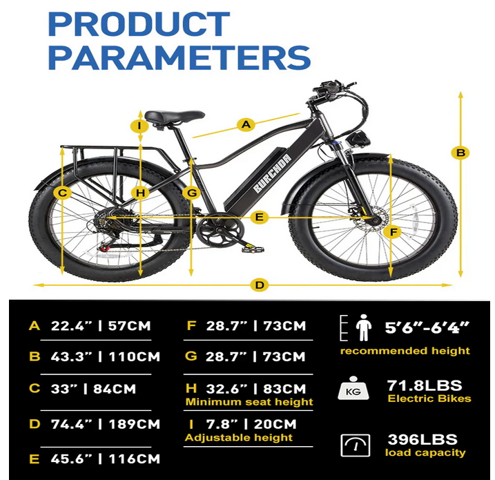 Vélo Électrique Tout-Terrain BRUCHDA RX20 – 48V – 1000W – 85Nm – 18Ah – 45km/h – 90 km d’Autonomie